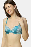 Triumph Padded Wired Medium Coverage T-Shirt Bra - Green Dark Combination — thumbnail 3
